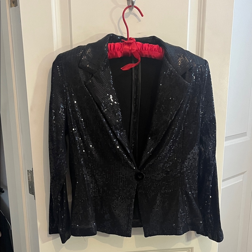 Black Sequin Blazer